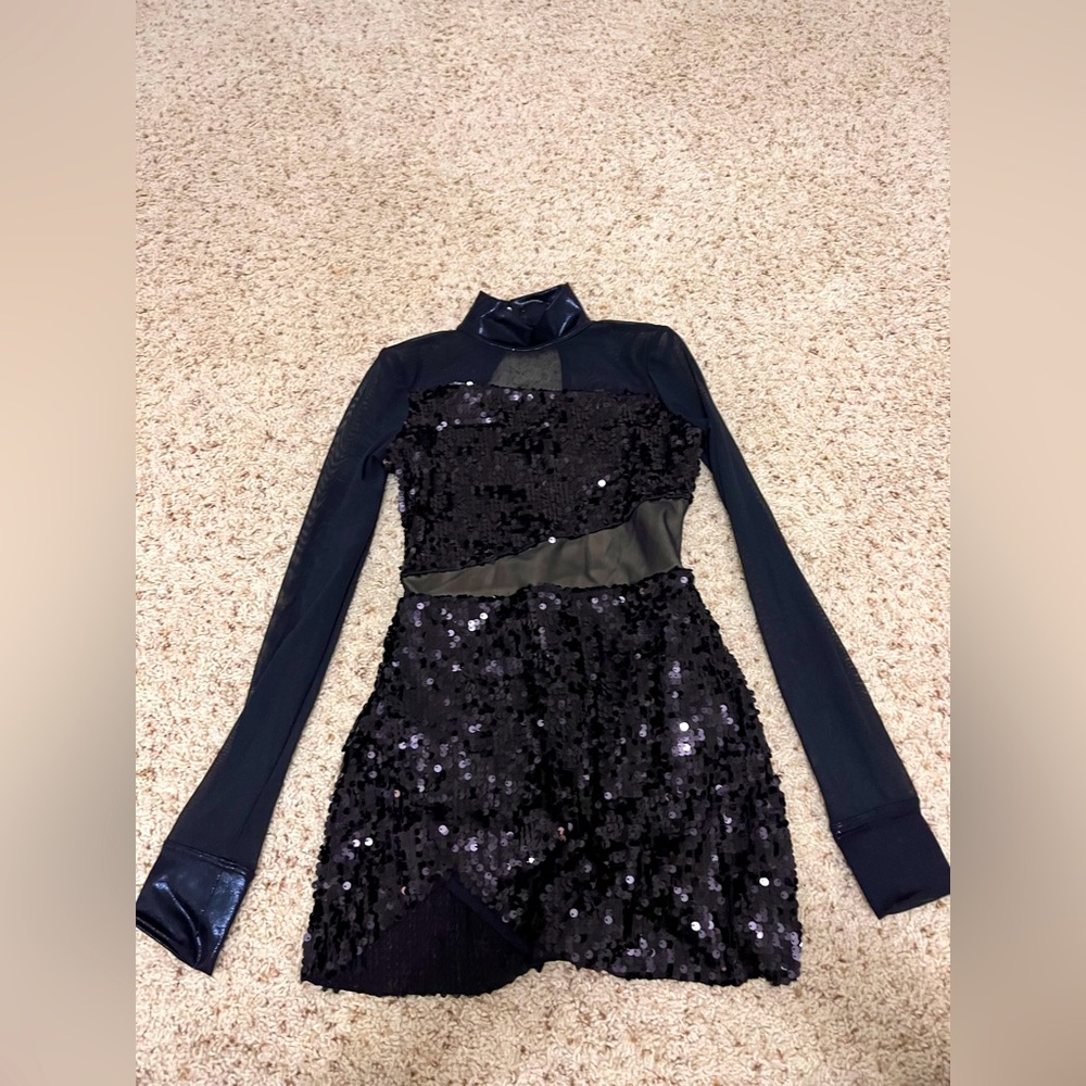 Black shimmery musical theater costume for girls